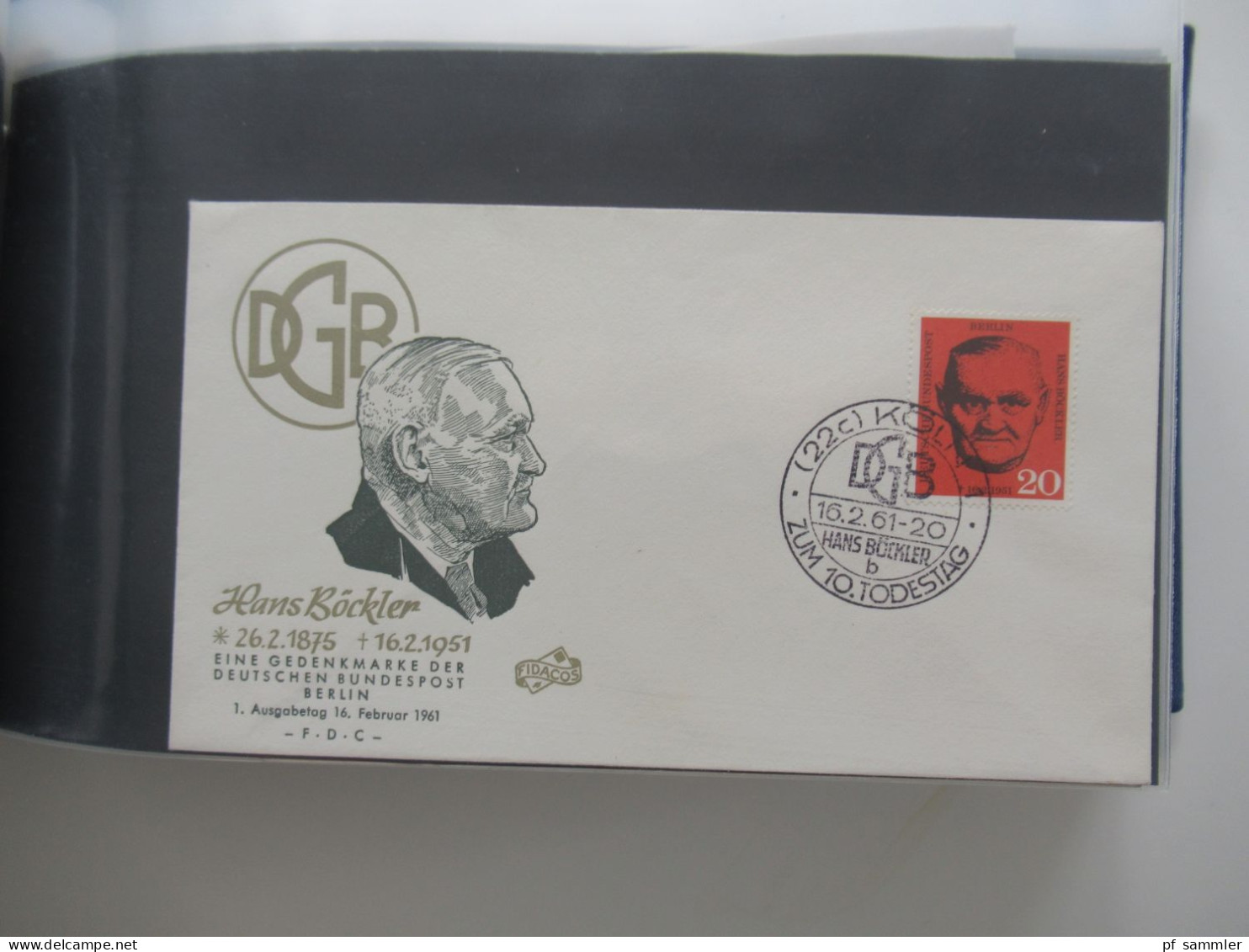 Berlin Belegeposten im Album ab 1955 - 1978 mit AK / Sonderbelege / Sonderstempel BRD / FDC usw. Stöberposten!!