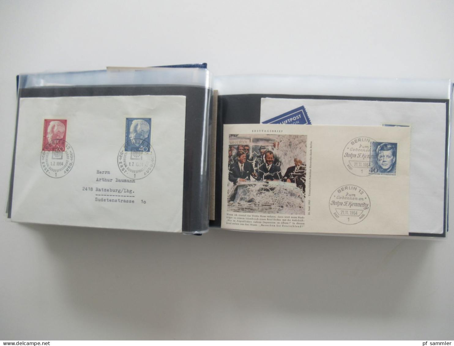 Berlin Belegeposten im Album ab 1955 - 1978 mit AK / Sonderbelege / Sonderstempel BRD / FDC usw. Stöberposten!!