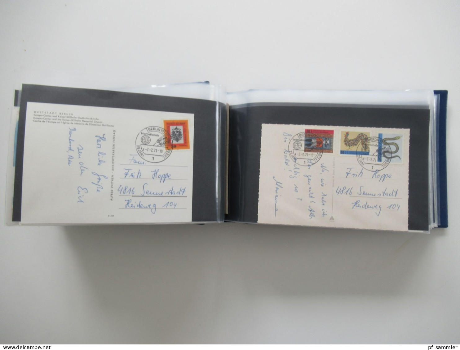 Berlin Belegeposten im Album ab 1955 - 1978 mit AK / Sonderbelege / Sonderstempel BRD / FDC usw. Stöberposten!!