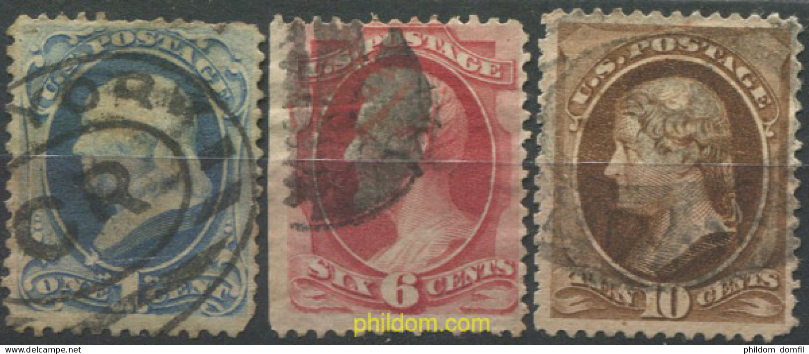 707338 USED ESTADOS UNIDOS 1870 IMPRESIONES DE LA CONTINENTAL BANK NOTE CO. PAPEL BLANCO ORDINARIO - Unused Stamps