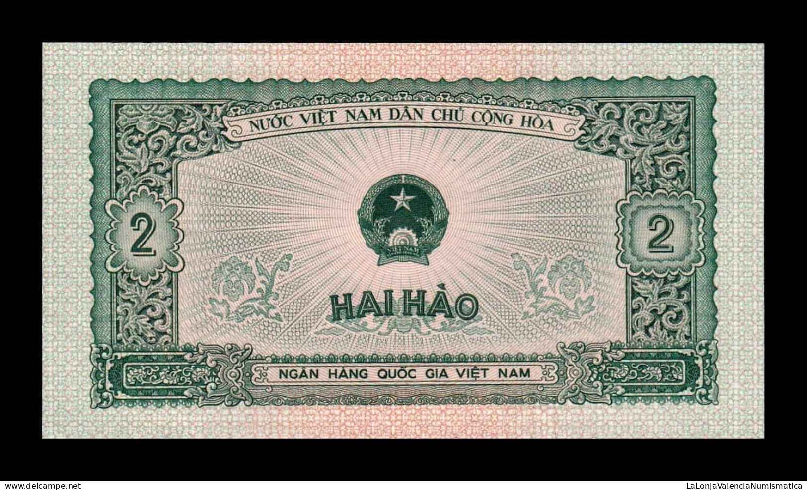 Vietnam 2 Hao (0,20 Dong) 1958 Pick 69a Sc Unc - Viêt-Nam