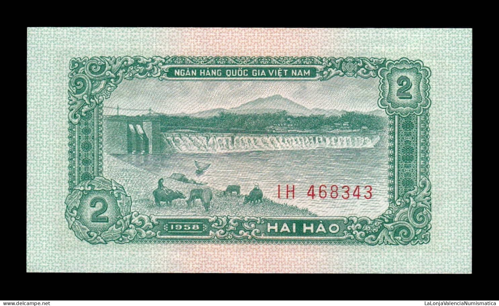 Vietnam 2 Hao (0,20 Dong) 1958 Pick 69a Sc Unc - Viêt-Nam