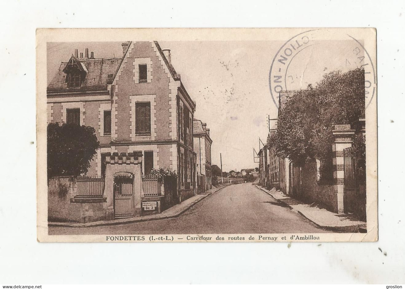 FONDETTES (I ET L) CARREFOUR DES ROUTES DE PERNAY ET D'AMBILLOU 1939 - Fondettes