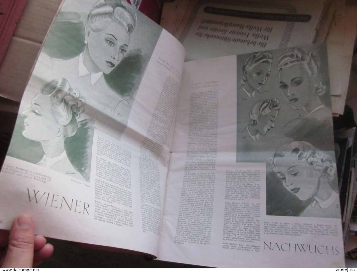 Deutsche Allgemeine Friseur Zeitung Fachzeitschrift Fur Das Friseurhandwerk Berlin 1944 WW2 Hairstyles, Hairstyles, Fas - Moda