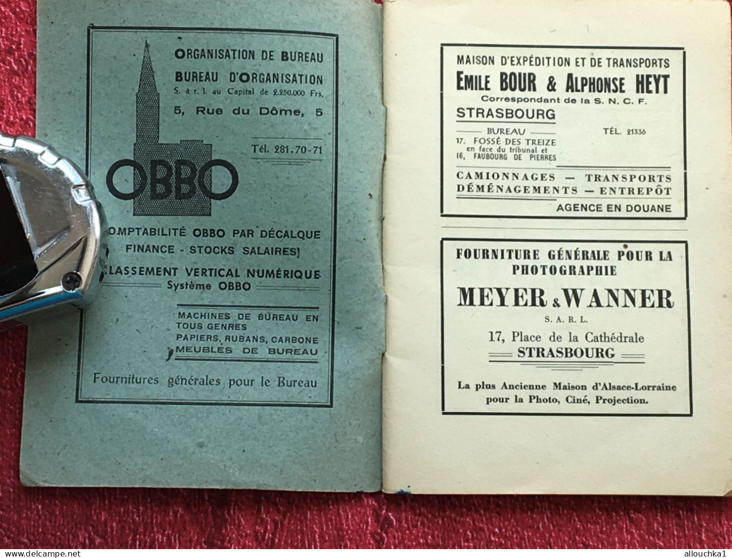 Rare De 1930- Ancien Plan De La Ville De Strasbourg & Nomenclature Des Rues--Publicités Vintage éditions P.H. Heitz - Europa