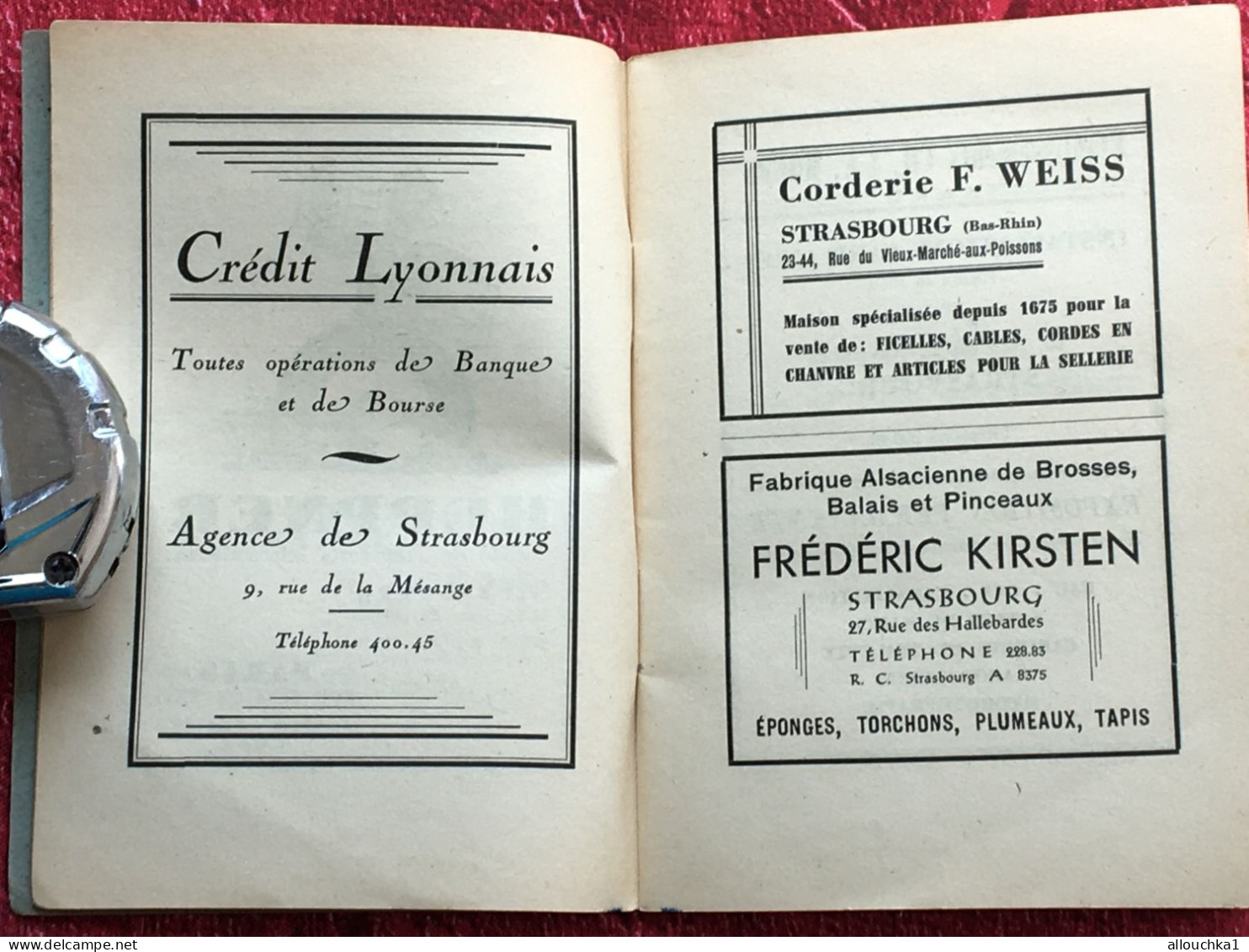 Rare De 1930- Ancien Plan De La Ville De Strasbourg & Nomenclature Des Rues--Publicités Vintage éditions P.H. Heitz - Europe