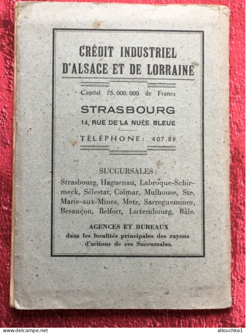 Rare de 1930- Ancien Plan de la ville de Strasbourg & Nomenclature des rues--Publicités Vintage éditions P.H. Heitz