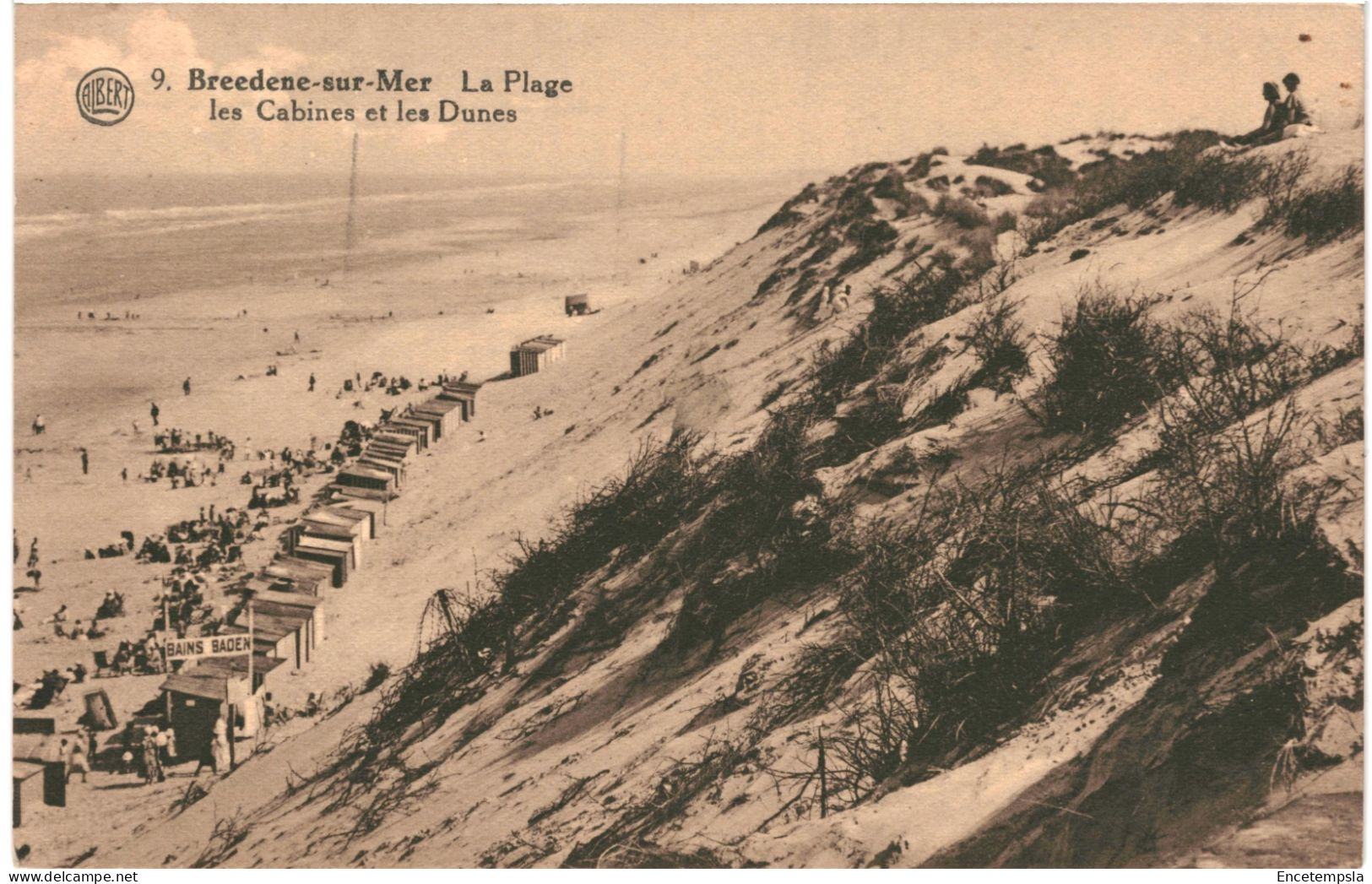 CPA Carte Postale  Belgique Breedene Sur Mer La Plage Les Cabines Les Dunes 1934 VM68739 - Bredene