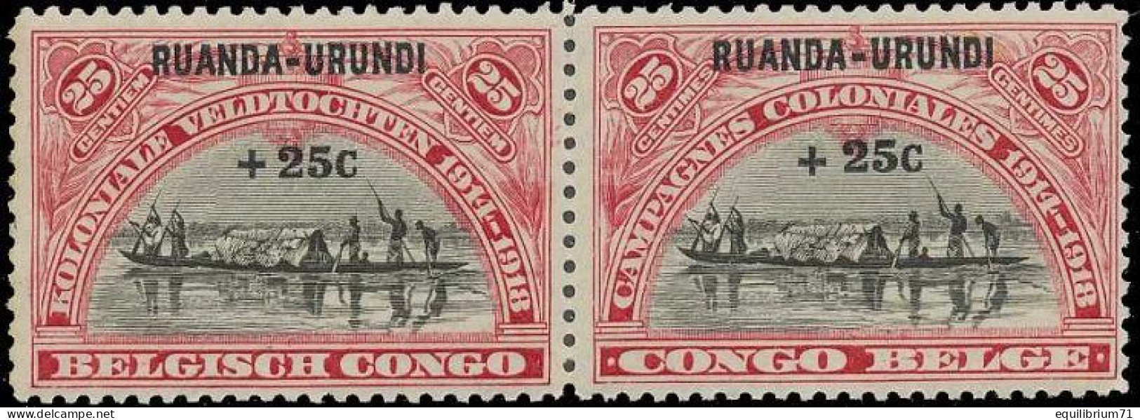 77A** - Campagnes Coloniales / Koloniale Veldtochten / Koloniale Kampagnen / Colonial Campaigns - Nl-Fr - RUANDA URUNDI - Unused Stamps