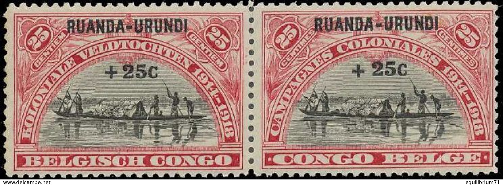 77A* - Campagnes Coloniales / Koloniale Veldtochten / Koloniale Kampagnen / Colonial Campaigns - Nl-Fr - RUANDA URUNDI - Unused Stamps