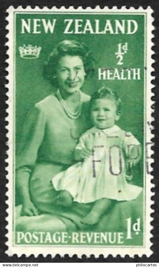 Nouvelle Zélande  1950 -  YT  305  - Health - Santé  - Elisabeth Et Charles   - Oblitéré - Gebraucht