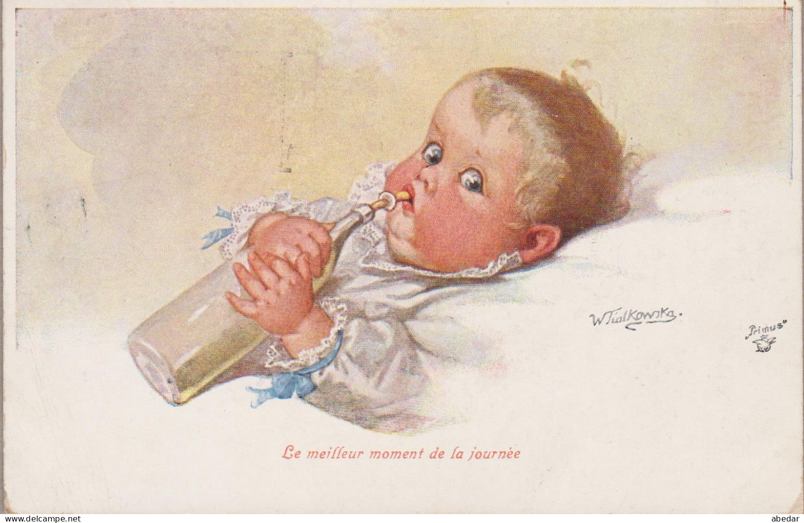 Wally Fialkowska Cpa. Enfant Baby Old  Postcard 1924 - Fialkowska, Wally