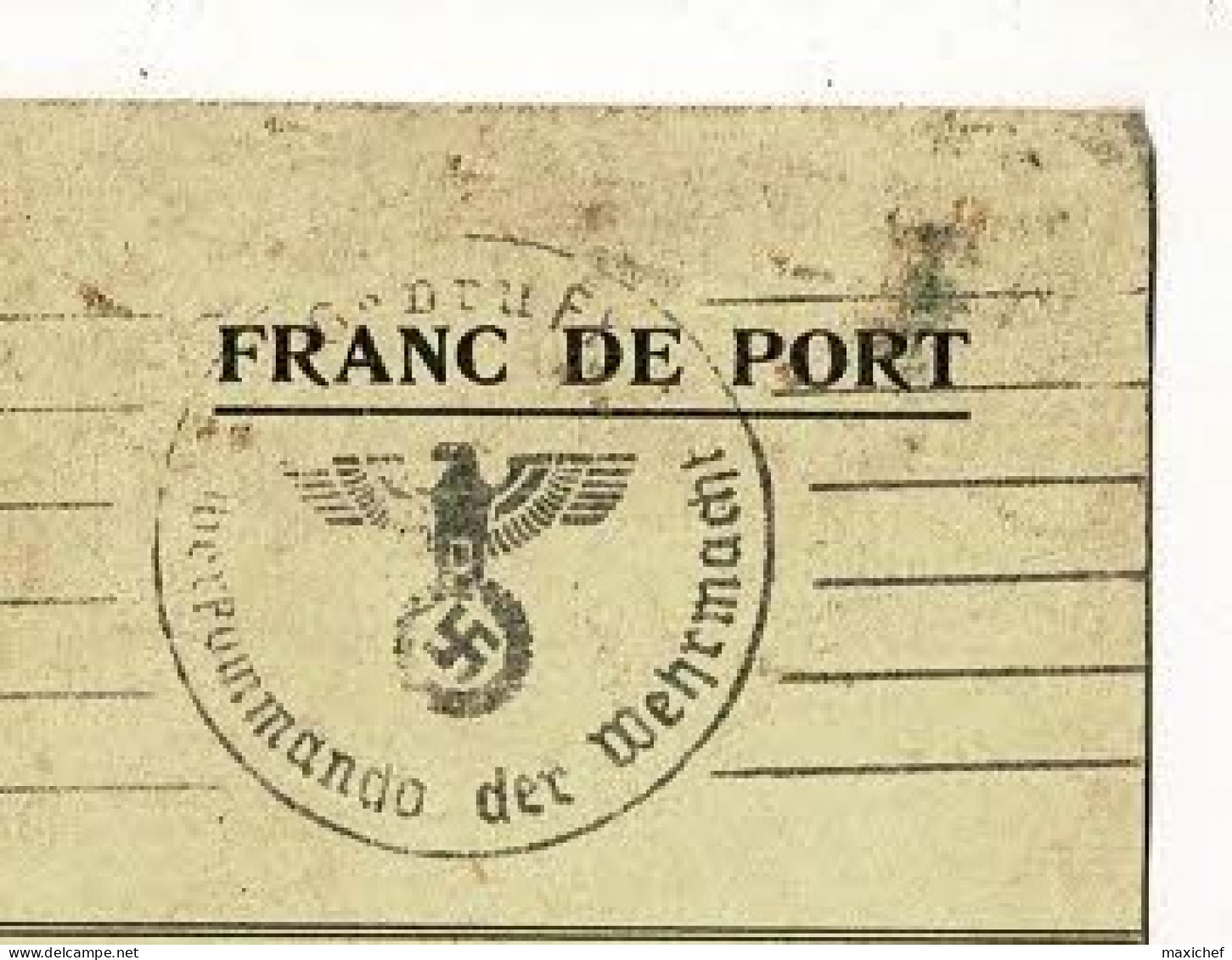 Carte Franc De Port  "Comité International Croix Rouge" Cachets Croix Gammée & Croix Rouge - Pas De Date - Red Cross