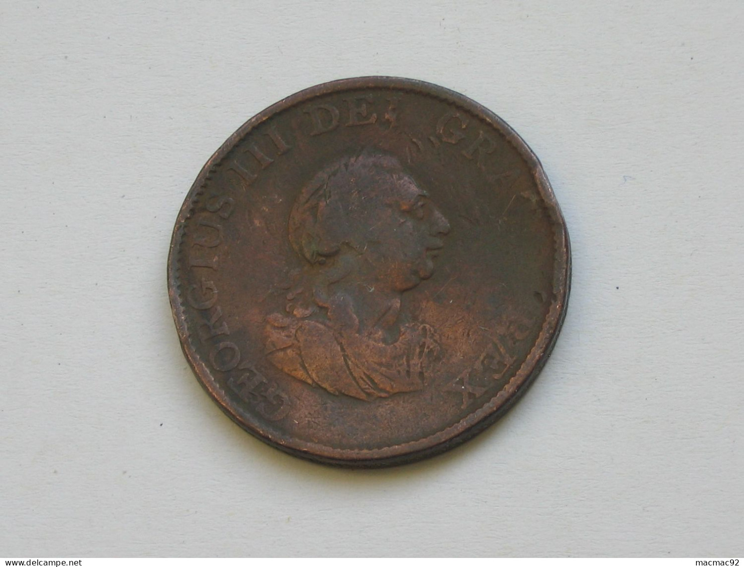 1/2  Penny 1799 Great Britain - Georgius III Dei Gratia  **** EN ACHAT IMMEDIAT **** - C. 1/2 Penny