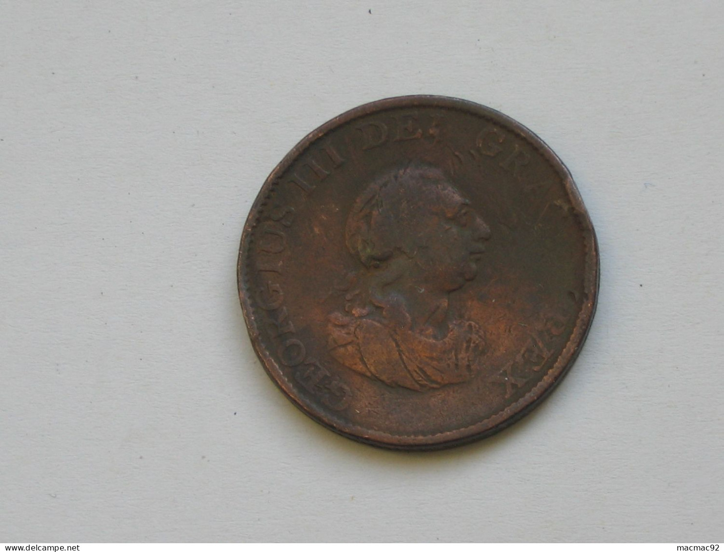 1/2  Penny 1799 Great Britain - Georgius III Dei Gratia  **** EN ACHAT IMMEDIAT **** - C. 1/2 Penny