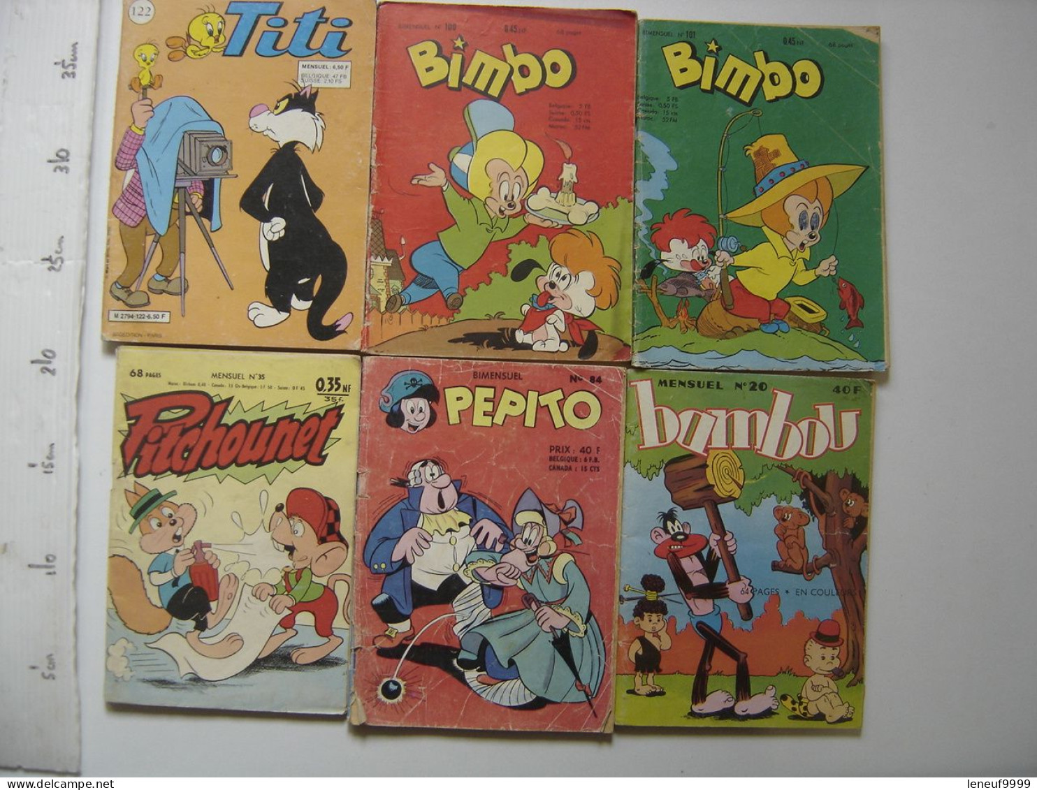 Lot De 6 BD Pepito 84 Bambou 20 Pitchounet 35 Bimbo 100 Et 101 Titi 122 - Lots De Plusieurs BD