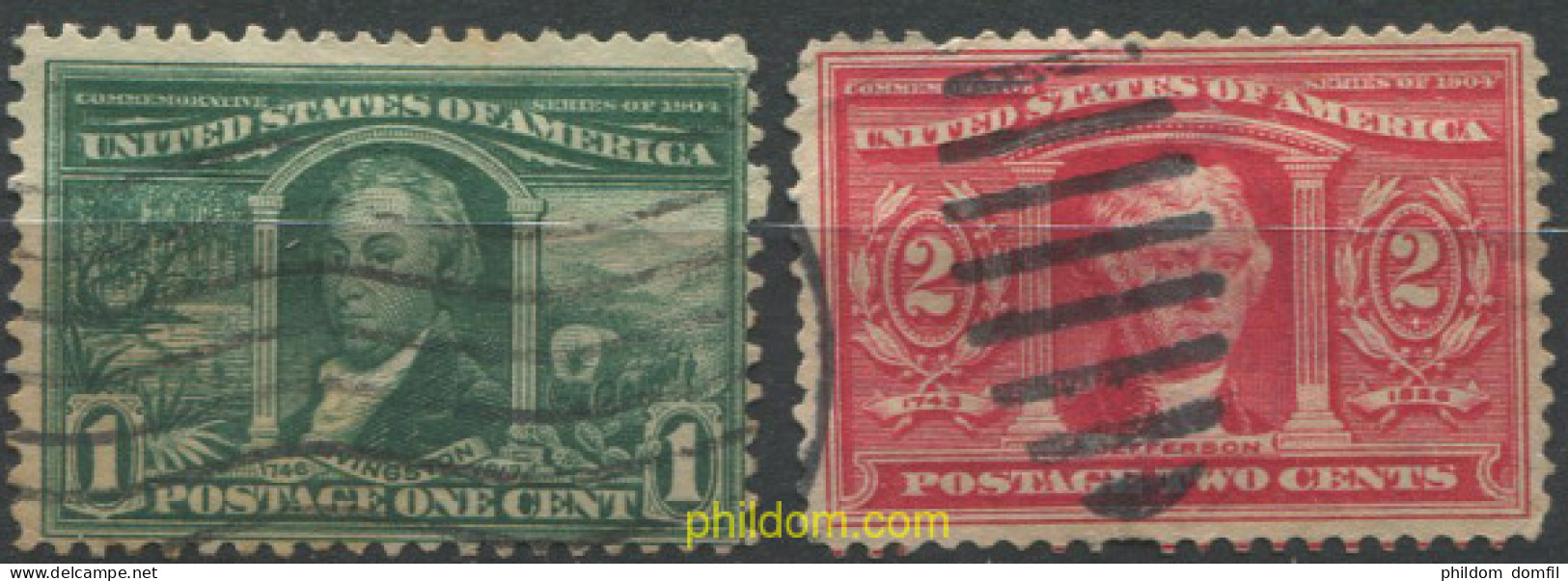 707361 USED ESTADOS UNIDOS 1904 CENTENARIO DE LA COMPRA DE LOUISANA A LOS FRANCESES. FILIGRANA DE LAS LETRAS USPS - Unused Stamps