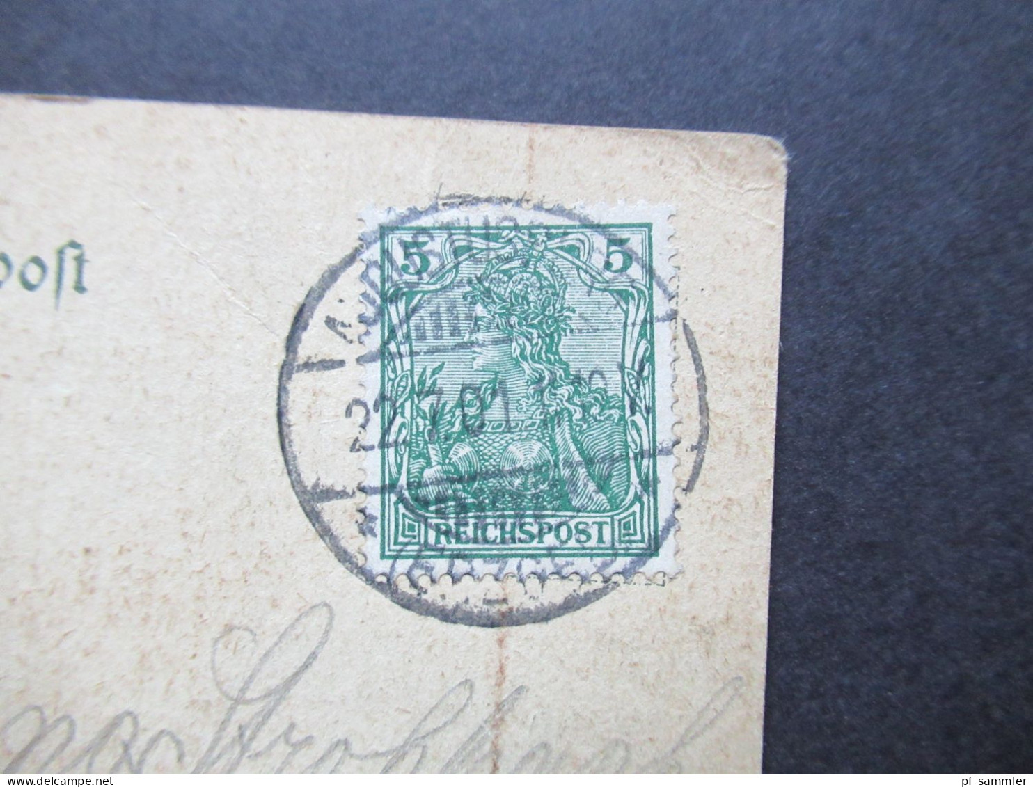 AK Litho Reichspost 1901 Gruss Vom Kunnerstein Bei Augustusburg In Sachsen Mit Violettem Stempel L1 Kunnerstein - Souvenir De...