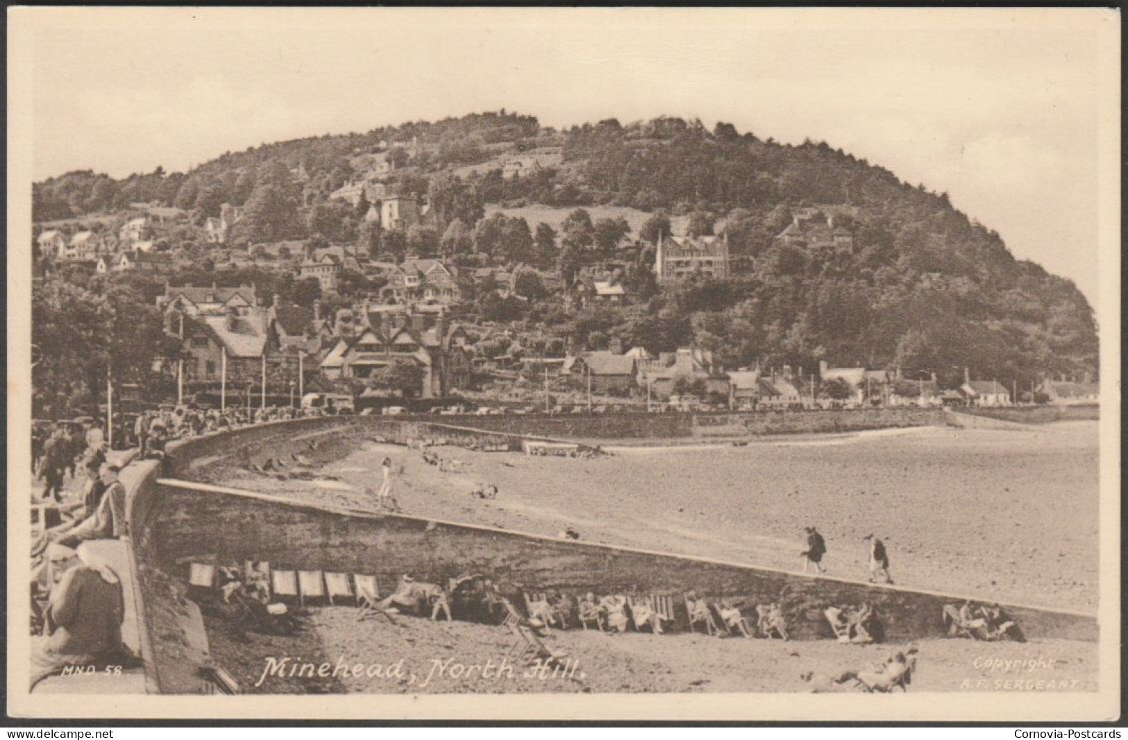 North Hill, Minehead, Somerset, C.1940 - Frith's Postcard - Minehead