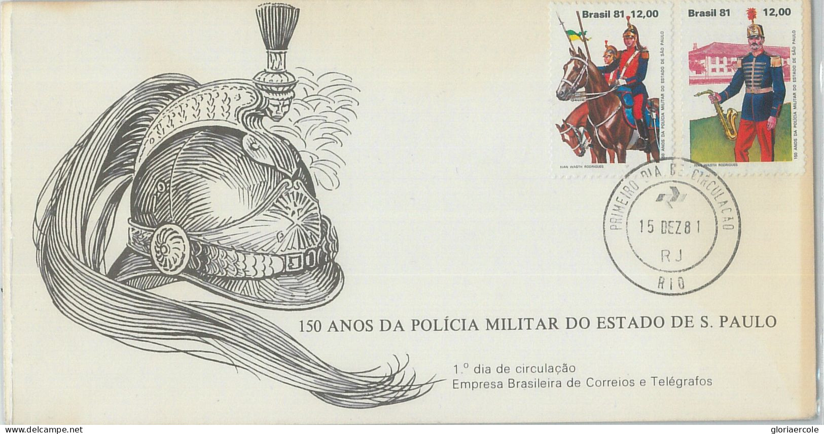 75774 - BRAZIL  - Postal History - FDC COVER  1981  Flags UNIFORMS - Covers