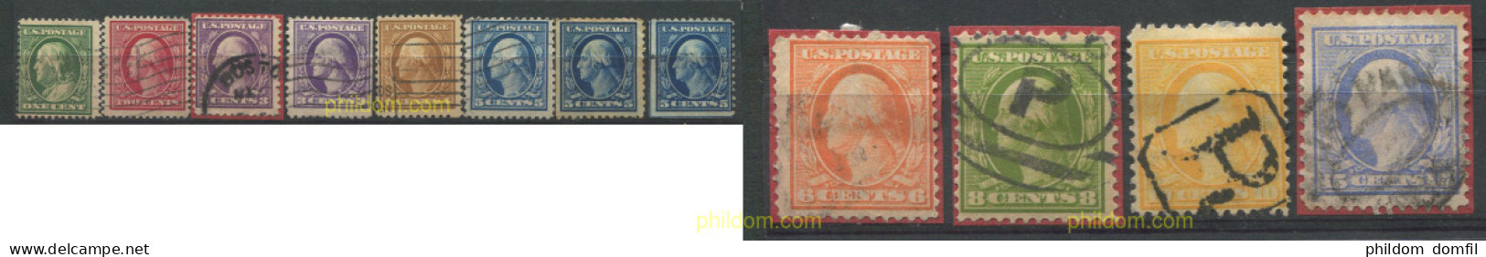 707364 USED ESTADOS UNIDOS 1908 FILIGRANA DE LAS LETRAS USPS - Unused Stamps