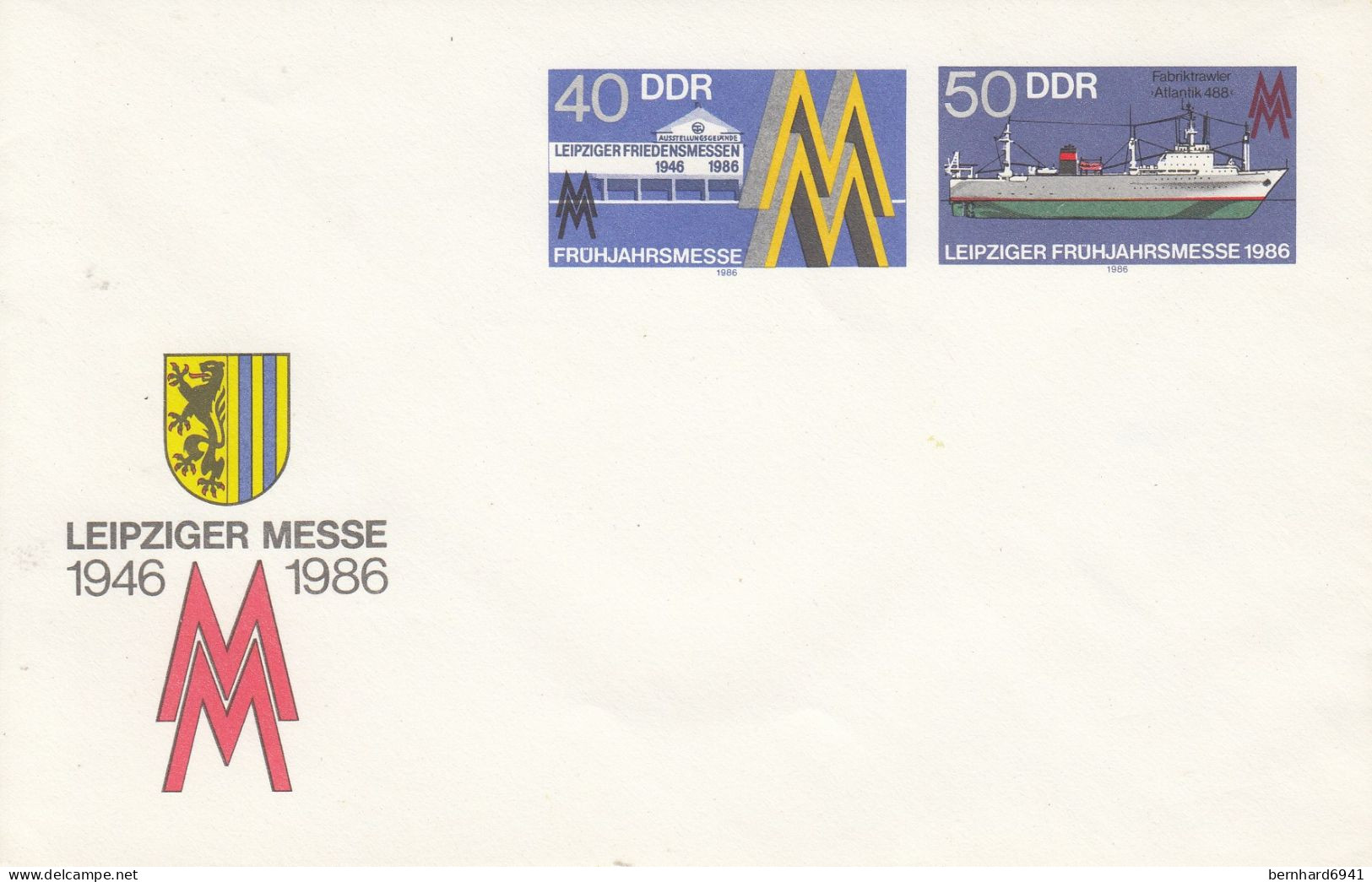 (d)  U 4/1** Leipziger Messe - Stadtwappen 1946 - 1986 - Enveloppes Privées - Neuves