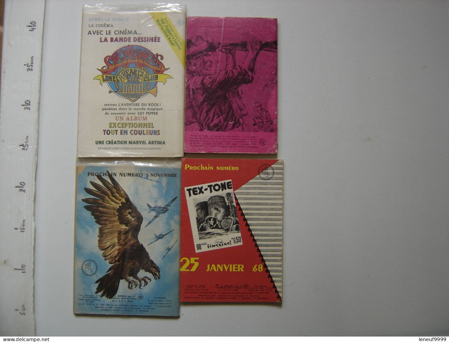 Lot De 4 BD Commando 257 Tigre 19 Rapaces 222 Tex Tone 257 - Paquete De Libros