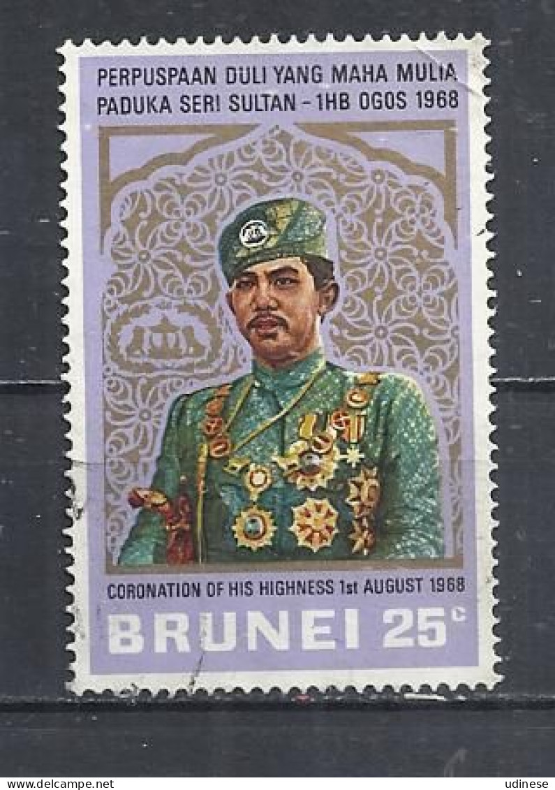 BRUNEI 1968 - CORONATION  - POSTALLY USED OBLITERE GESTEMPELT - NO CTO! - Brunei (...-1984)