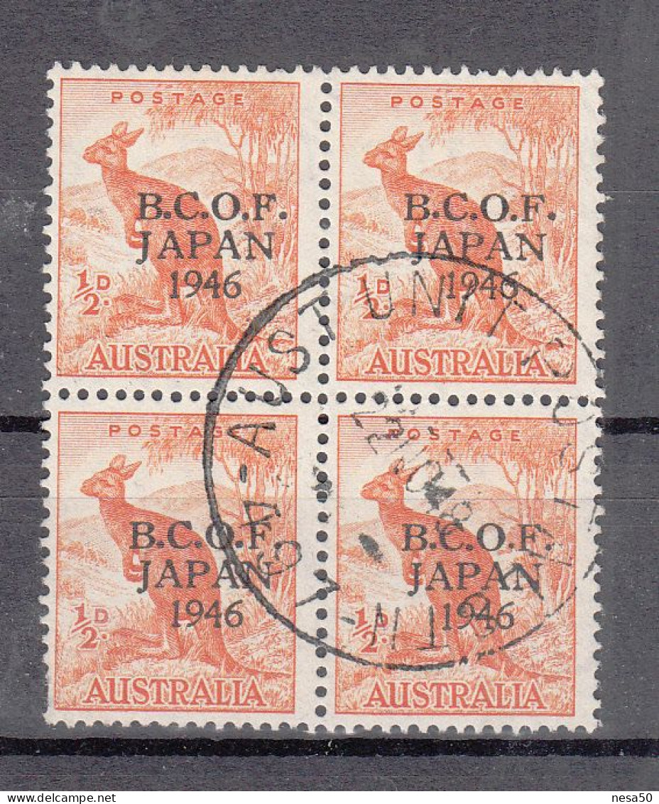 Australie Japanse Bezetting B.C,O,F. 1946 Mi Nr 1, Blok Van 4 - Japón (BCOF)