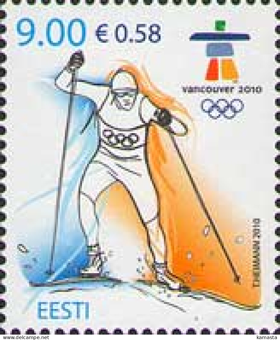 Estonia 2010 XXI Olympic Winter Games. Vancouver-2010. Mi 656 - Winter 2010: Vancouver