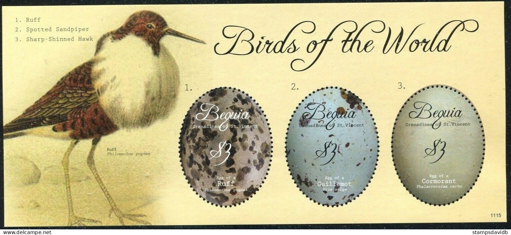 2011 St Vincent Grenadines Bequia 752-754KL Birds 7,50 € - Pics & Grimpeurs