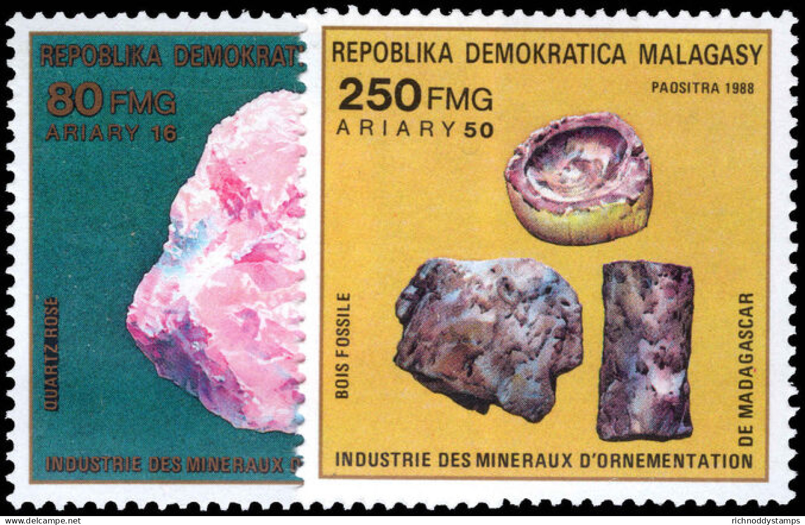 Malagasy 1989 Ornamental Minerals Unmounted Mint. - Madagascar (1960-...)