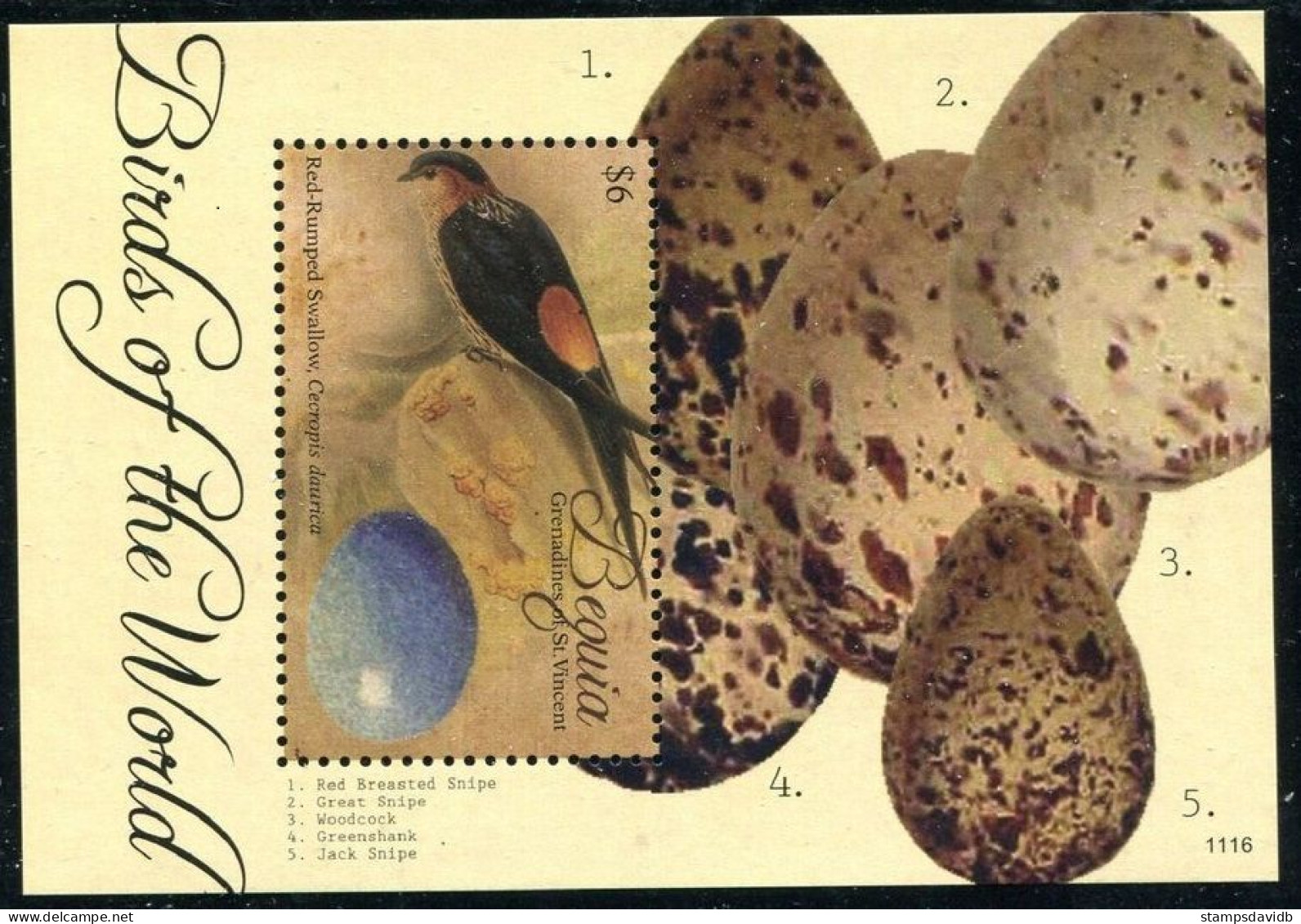 2011 St Vincent Grenadines Bequia 760/B67 Birds 5,00 € - Pics & Grimpeurs