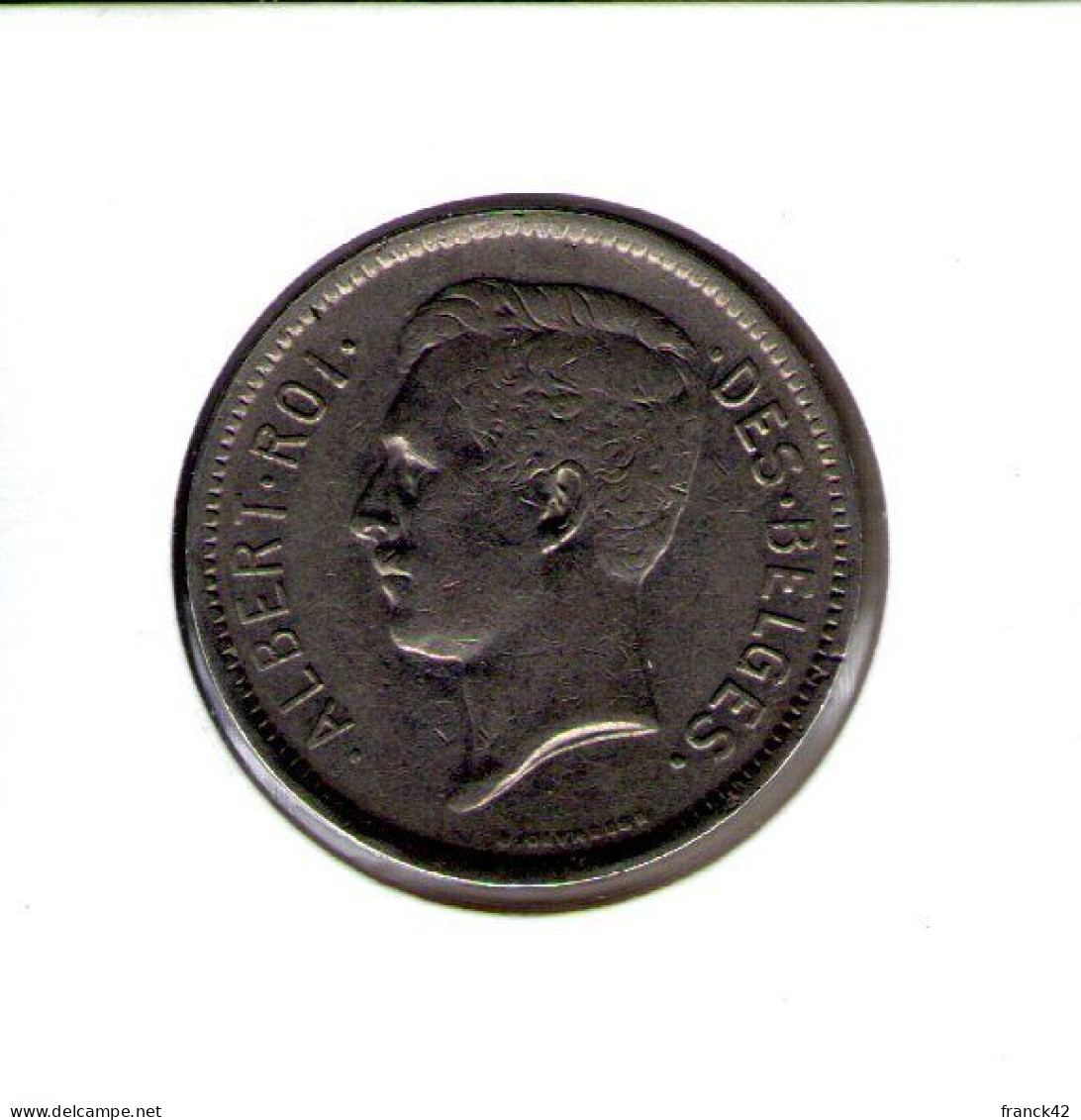 Belgique. 5 Francs. 1931. Légende Française - 5 Francs & 1 Belga