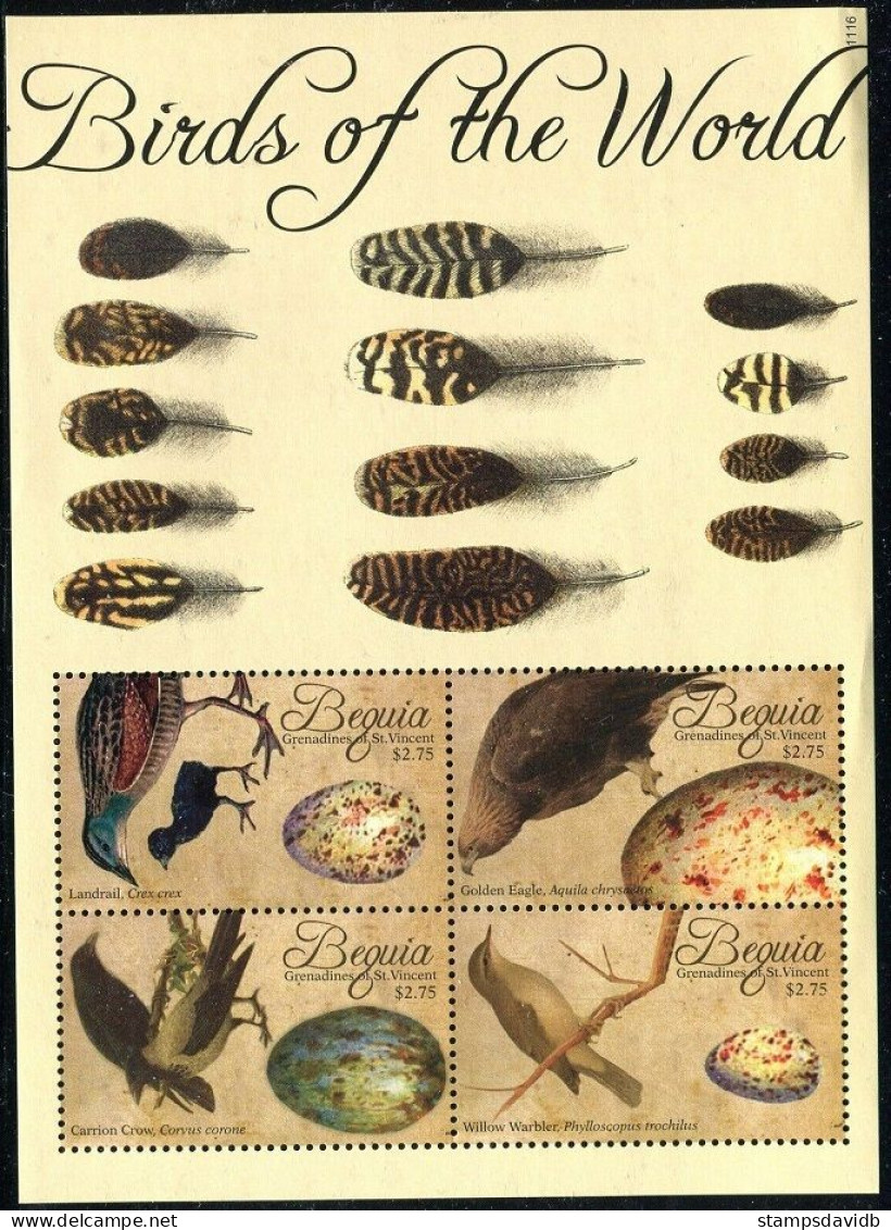 2011 St Vincent Grenadines Bequia 756-759KL Birds 9,50 € - Pics & Grimpeurs