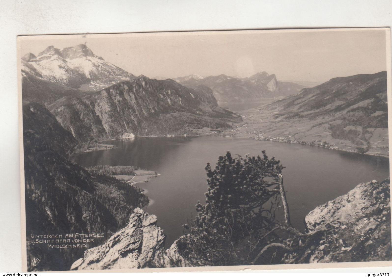 D699) UNTERACH Am ATTERSEE - Schafberg Von Der Madlschneid ALT ! 1927 BAHNPOST - Attersee-Orte