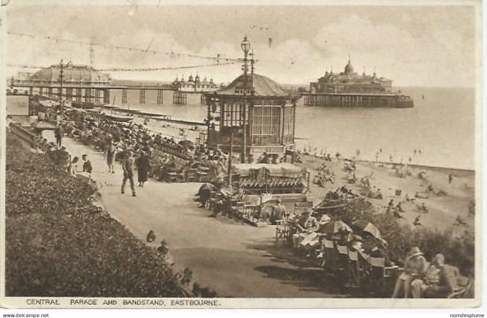 22414) GB UK Eastbourne Central Parade And Bandstand Postmark - Eastbourne