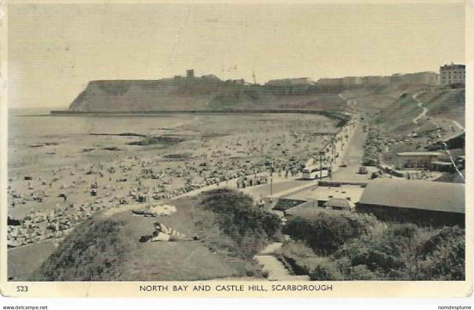 22424) GB UK Scarborough North Bay Castle Hill Postmark - Scarborough