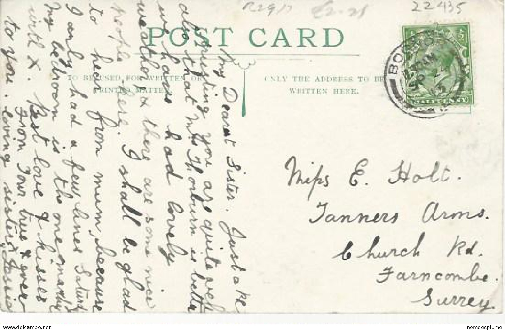 22435) UK GB Bognor Regis Victorian Convalescent Home For Surrey Women Postmark - Bognor Regis
