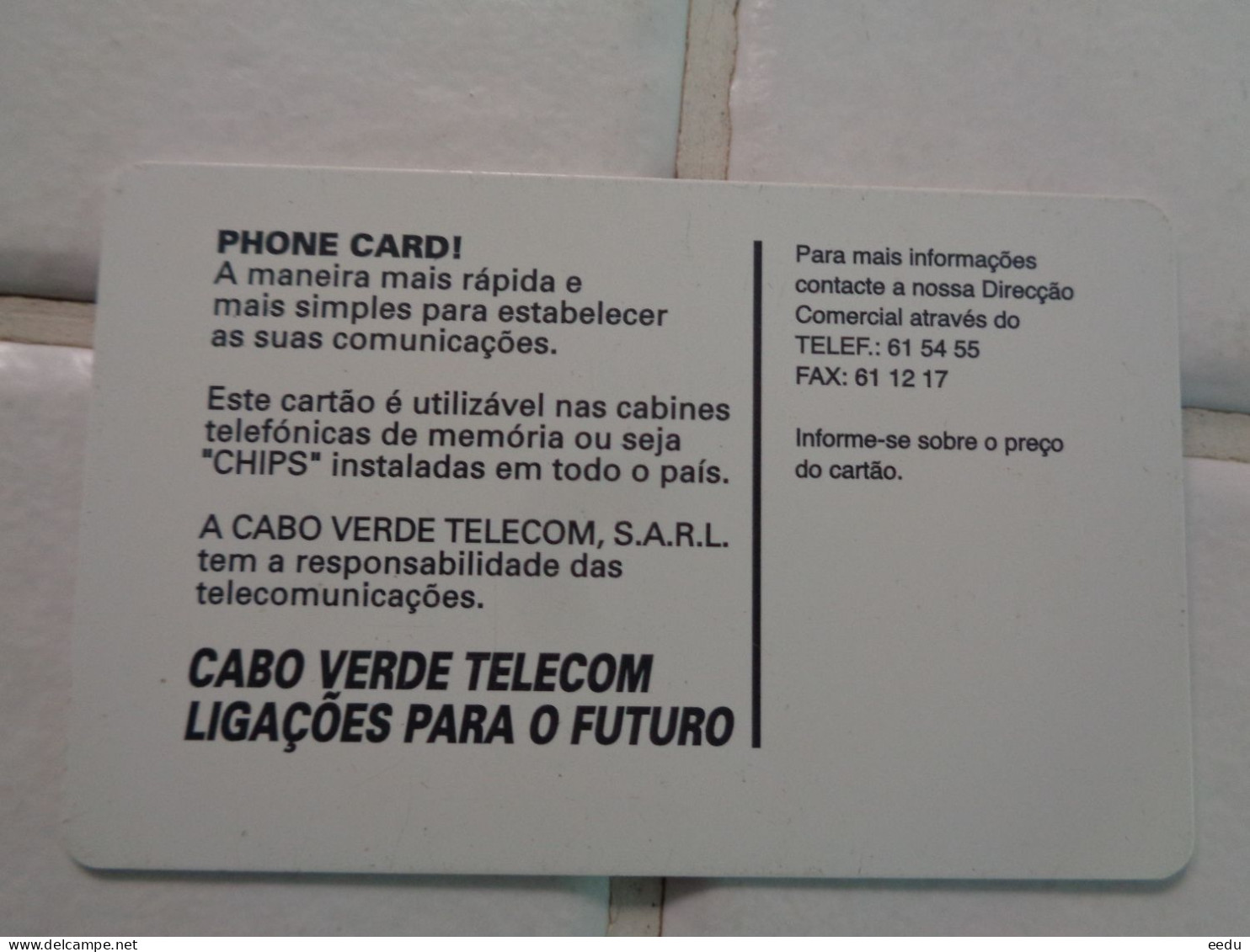 Cape Verde Phonecard - Cap Vert