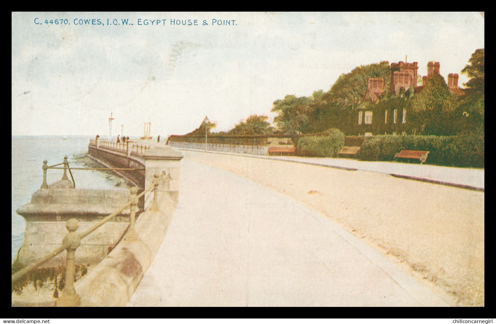 * ISLE OF WIGHT - COWES - Egypt House Point - Colorisée - C. 44670 - Series CELESQUE - 1919 - Cowes