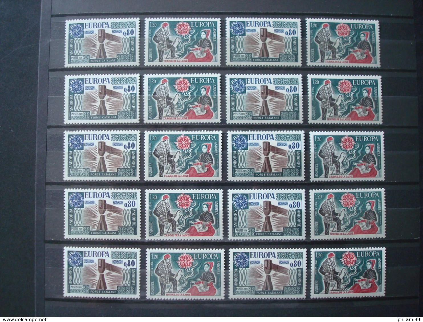 ANDORRA FR 1976 MNH** (10x) COT. Mi. 10x10 = 100 € EUROPA - Sammlungen