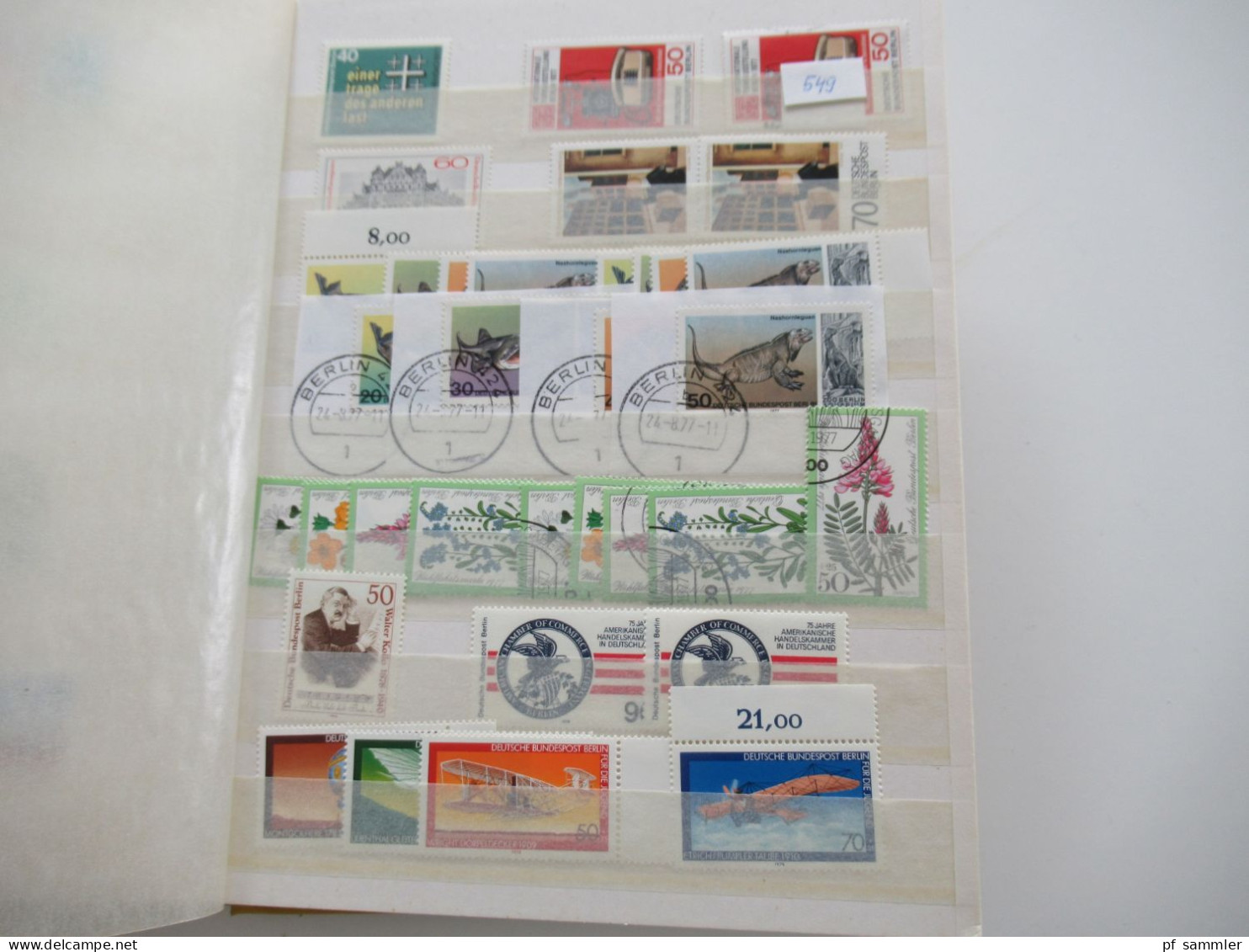 Kleines Steckbuch / Album Berlin ab 1949 - 1984 ab den 60er Jahren gut bestückt / teils mehrfach (Lagerbuch) ** / * / o