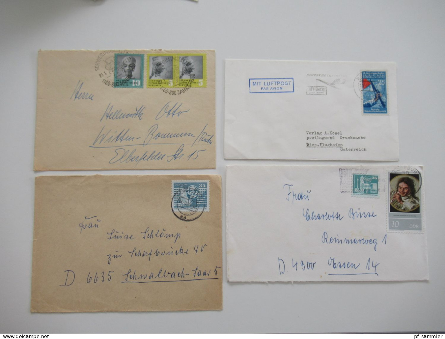 DDR Belegeposten Ab 1955 - 1980er Jahre / Viele FDC Echt Gelaufen In Die BRD / Etliches Aus Dem Bedarf! Insgesamt 240 St - Verzamelingen (zonder Album)