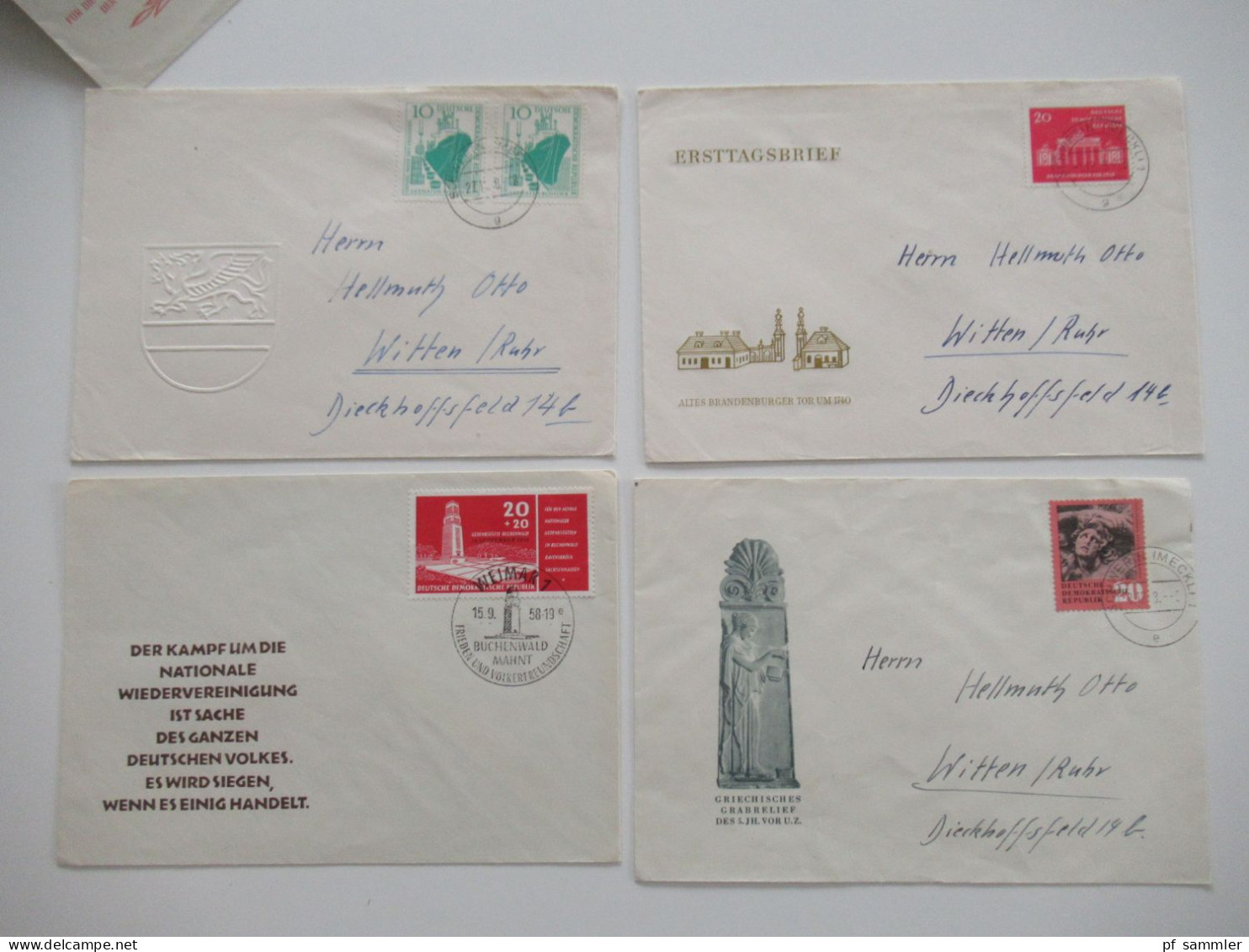 DDR Belegeposten ab 1955 - 1980er Jahre / viele FDC echt gelaufen in die BRD / etliches aus dem Bedarf! Insgesamt 240 St