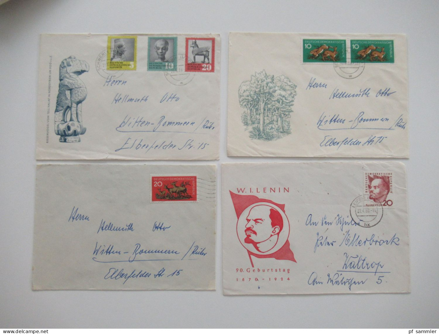 DDR Belegeposten ab 1955 - 1980er Jahre / viele FDC echt gelaufen in die BRD / etliches aus dem Bedarf! Insgesamt 240 St