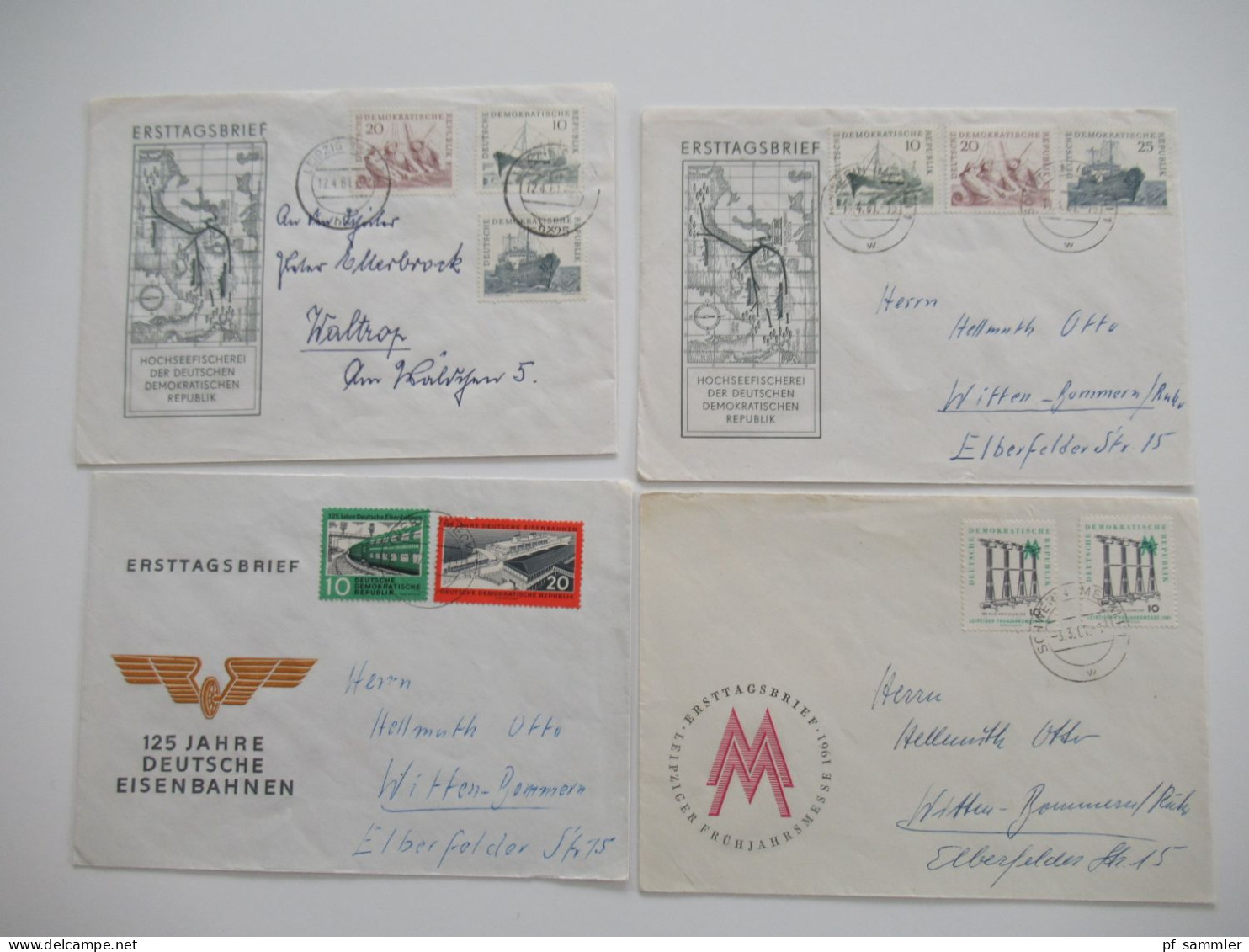 DDR Belegeposten ab 1955 - 1980er Jahre / viele FDC echt gelaufen in die BRD / etliches aus dem Bedarf! Insgesamt 240 St