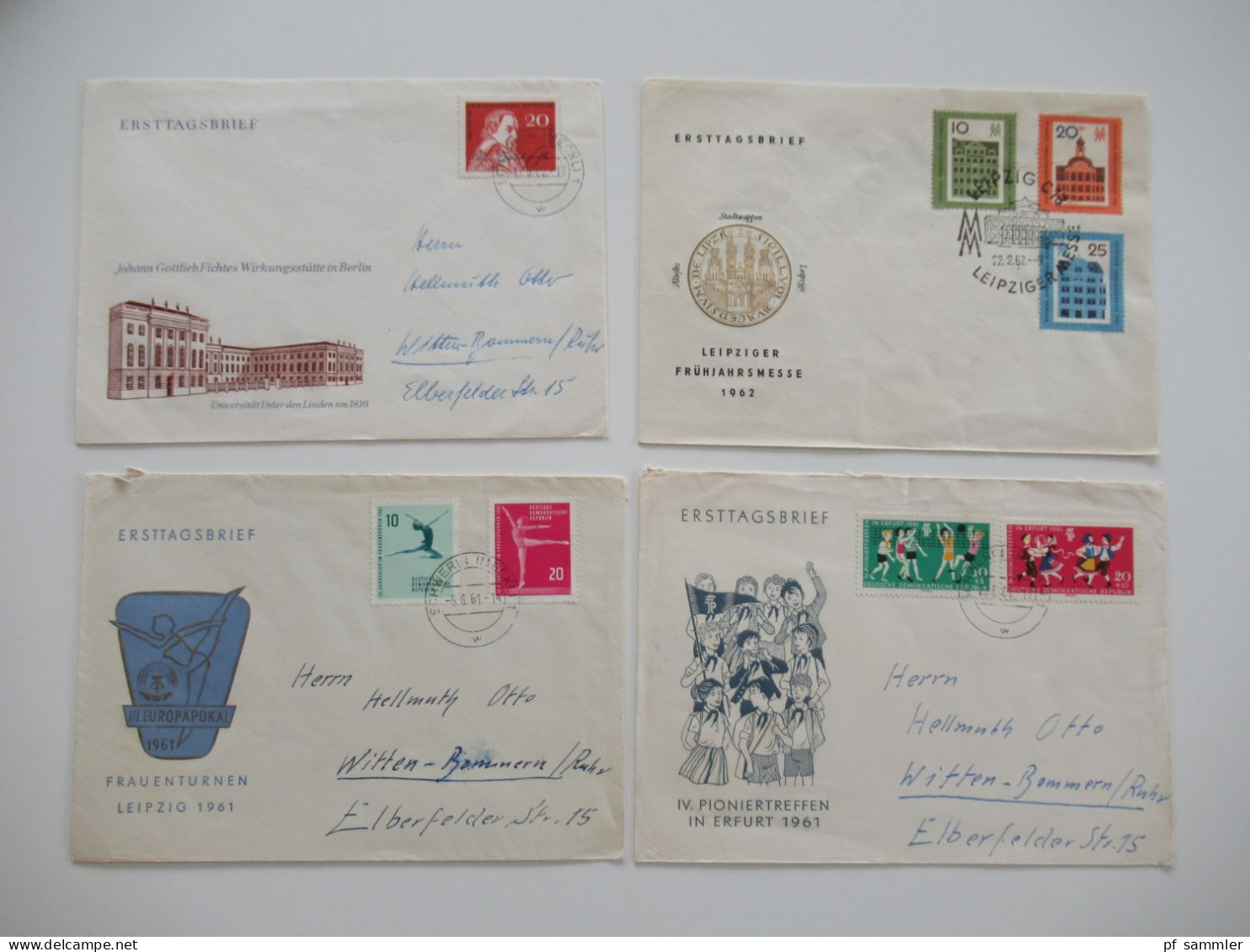 DDR Belegeposten ab 1955 - 1980er Jahre / viele FDC echt gelaufen in die BRD / etliches aus dem Bedarf! Insgesamt 240 St