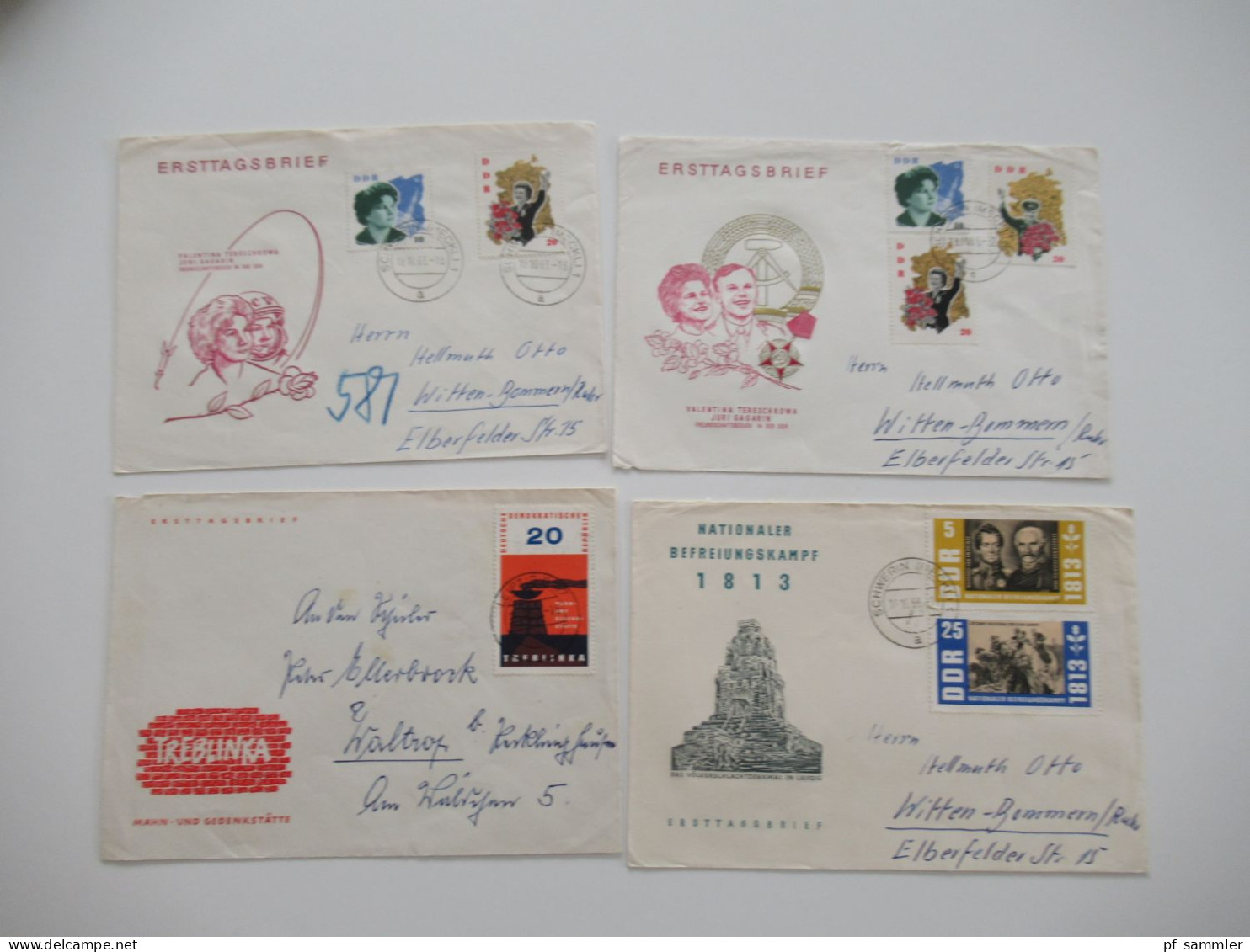 DDR Belegeposten ab 1955 - 1980er Jahre / viele FDC echt gelaufen in die BRD / etliches aus dem Bedarf! Insgesamt 240 St