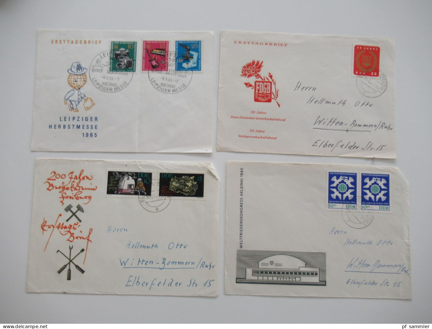 DDR Belegeposten ab 1955 - 1980er Jahre / viele FDC echt gelaufen in die BRD / etliches aus dem Bedarf! Insgesamt 240 St